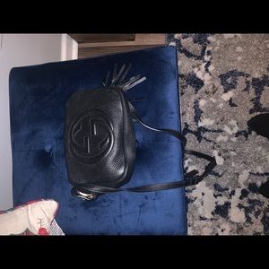 Soho small leather disco bag